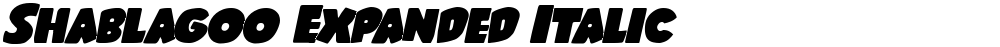Shablagoo Expanded Italic