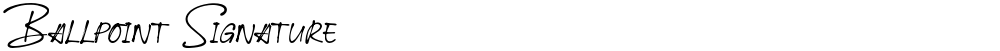 Ballpoint Signature