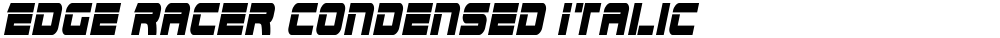 Edge Racer Condensed Italic