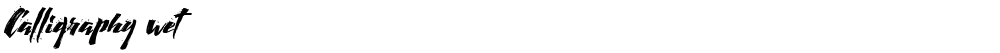 Calligraphy wet