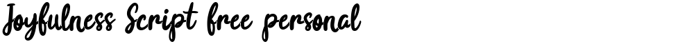 Joyfulness Script free personal