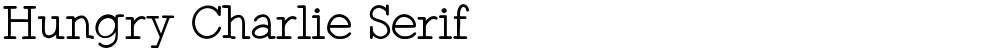 Hungry Charlie Serif