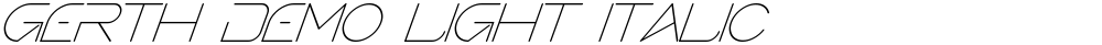Gerth Demo Light Italic