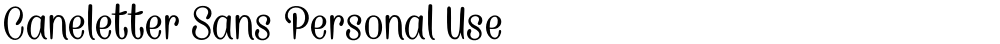 Caneletter Sans Personal Use