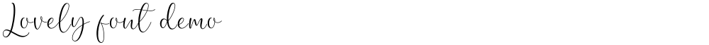 Lovely font demo