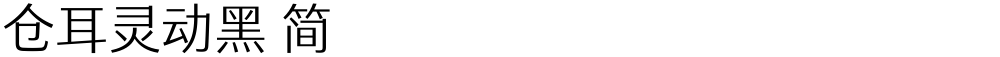 仓耳灵动黑 简