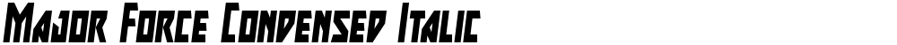 Major Force Condensed Italic