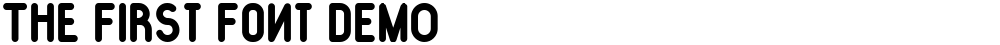 The First Font DEMO