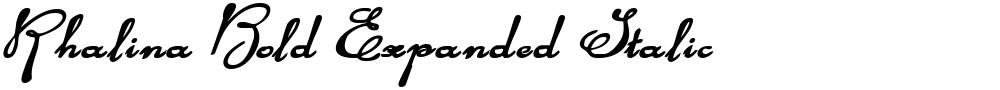 Rhalina Bold Expanded Italic