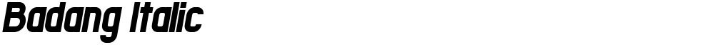 Badang Italic