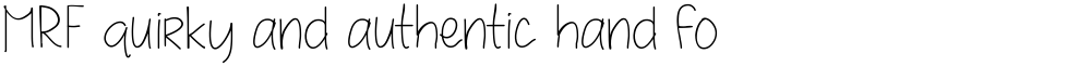 MRF quirky and authentic hand font