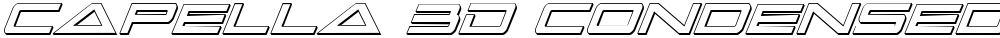 Capella 3D Condensed Italic