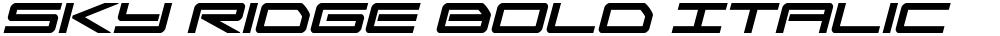 Sky Ridge Bold Italic