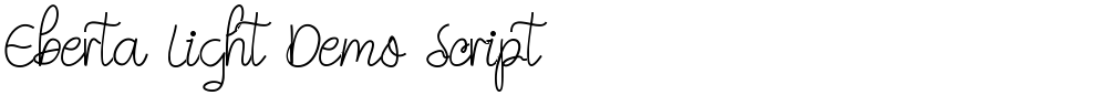 Eberta Light Demo Script