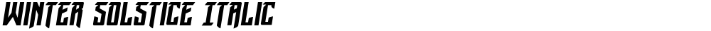 Winter Solstice Italic