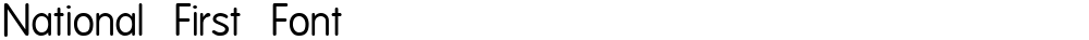 National First Font