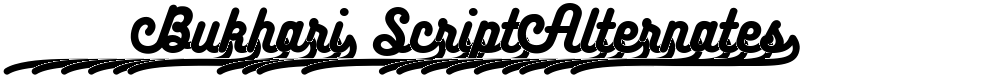 Bukhari Script Alternates