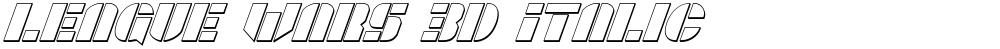 League Wars 3D Italic