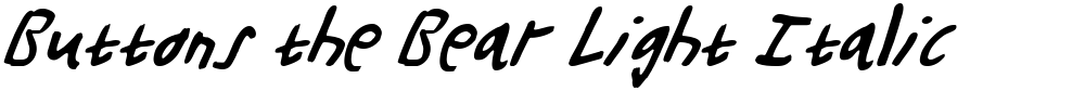 Buttons the Bear Light Italic