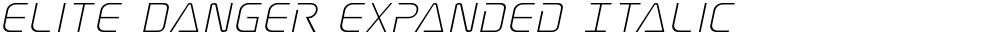 Elite Danger Expanded Italic