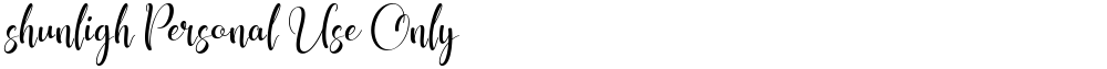 shunligh Personal Use Only