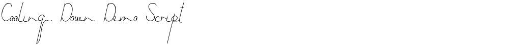 Cooling Down Demo Script