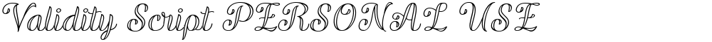 Validity Script PERSONAL USE