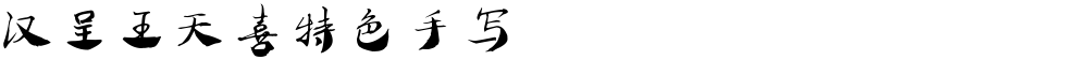 汉呈王天喜特色手写