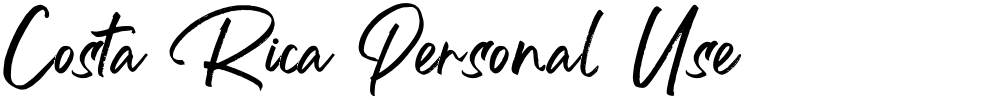 Costa Rica Personal Use