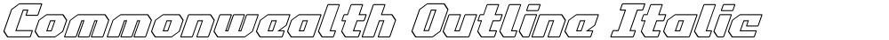 Commonwealth Outline Italic