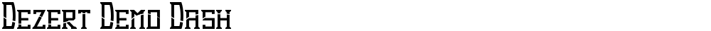 Dezert Demo Dash