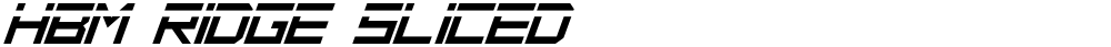 HBM Ridge Sliced