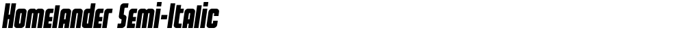 Homelander Semi-Italic