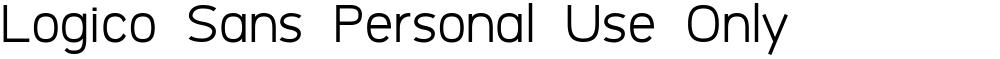 Logico-Sans-Personal-Use-Only