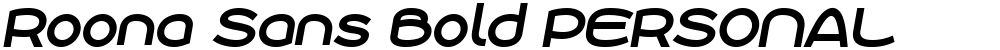 Roona Sans Bold PERSONAL