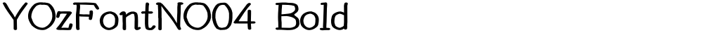 YOzFontNO04 Bold