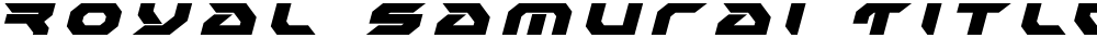 Royal Samurai Title Italic