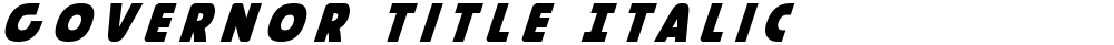 Governor Title Italic