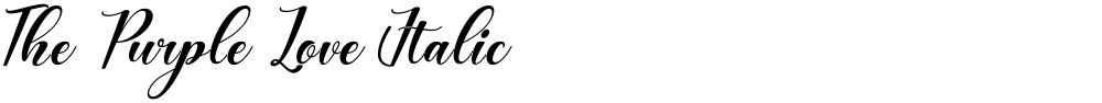 The Purple Love Italic