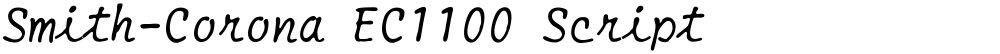 Smith-Corona EC1100 Script