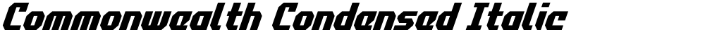 Commonwealth Condensed Italic