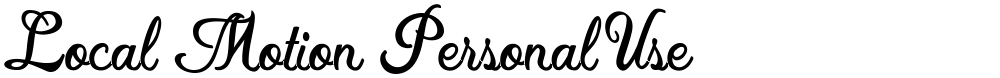 Local Motion Personal Use