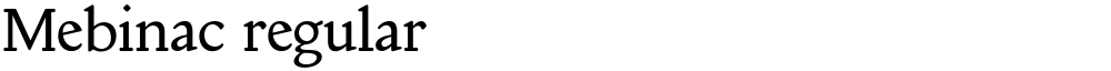 Mebinac regular