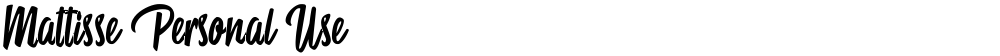 Mattisse Personal Use