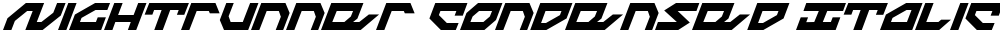 Nightrunner Condensed Italic