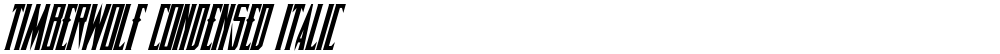 Timberwolf Condensed Italic