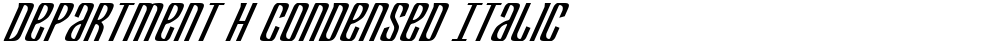 Department H Condensed Italic