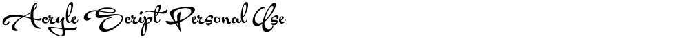 Acryle Script Personal Use