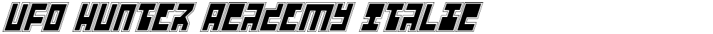 UFO Hunter Academy Italic