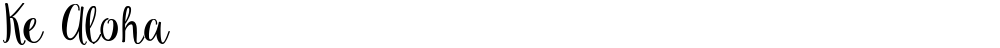 Ke Aloha